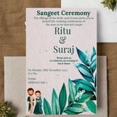 Plantable 'Infinite Love Theme' Sangeet  Ceremony Invitation Card Wildlense
